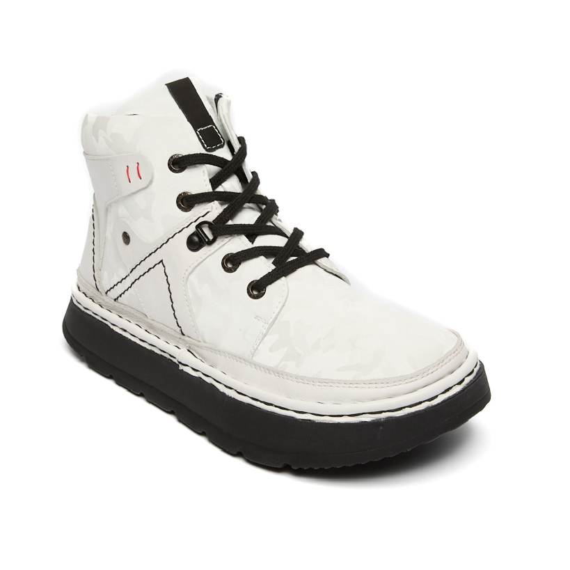 3336-0003-7w Ботинки жен.кожа-байка белый